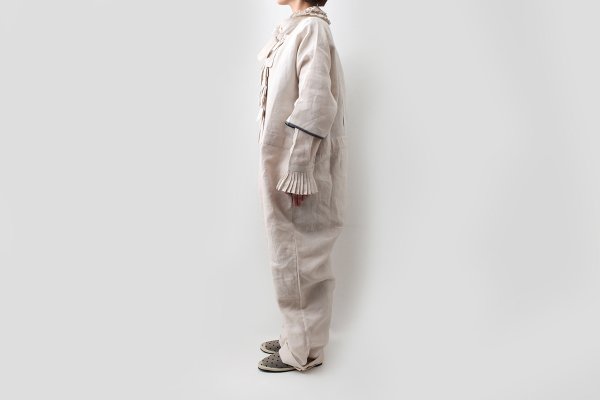 画像16: Khadi Linen Ribbon Overalls (EC) (16)