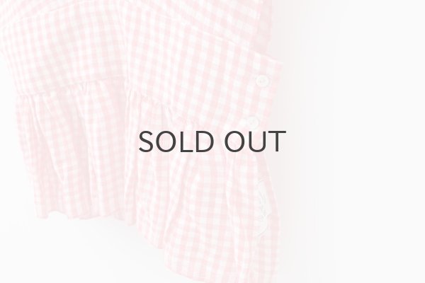 画像7: Khadi Linen Cotton Gingham Check Gingham Ribbon Gilet (RD) (7)