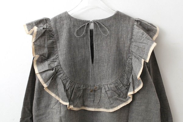画像7: Khadi Cotton Pintuck Tunic (GY) (7)