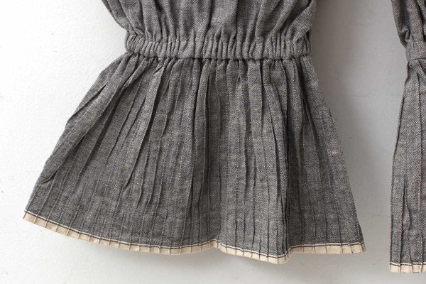 画像2: Khadi Cotton Gather Pants (GY) (2)