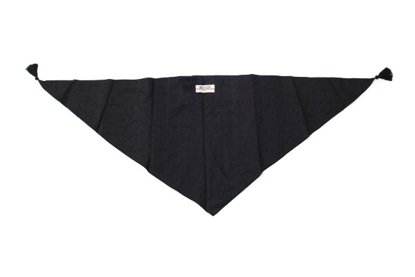 画像4: Khadi Silk Flower Scarf (BK) (4)