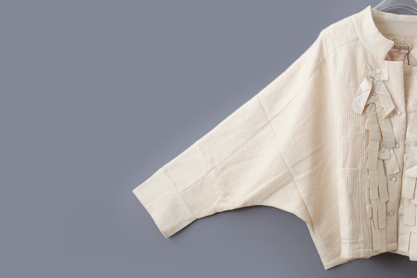 画像4: Khadi Wool Ribbon Raglan Jacket (EC) (4)