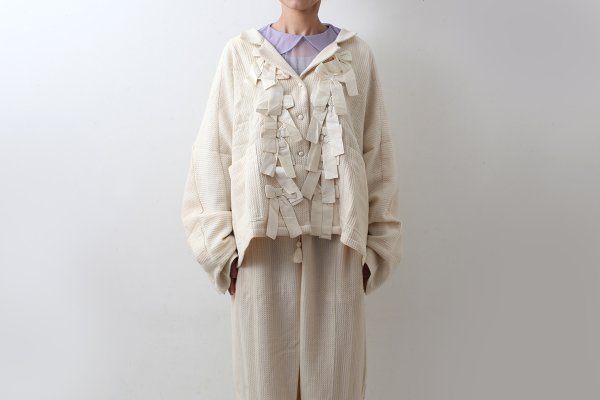 画像15: Khadi Wool Ribbon Raglan Jacket (EC) (15)