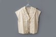 画像1: Khadi Wool Waffle Frill Gilet (EC) (1)