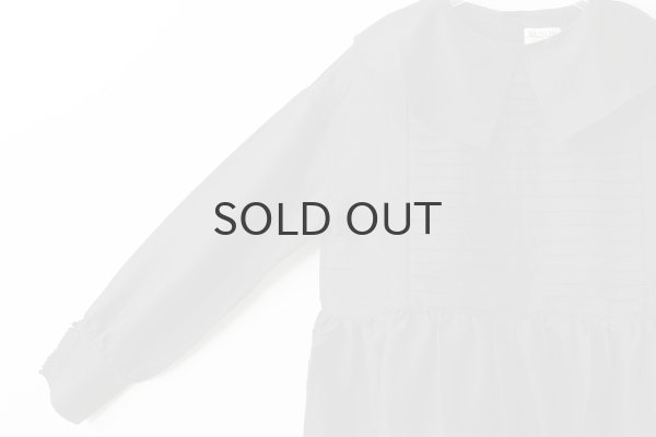 画像3: 別注!! Khadi Silk Tuck Dress (BK) (3)