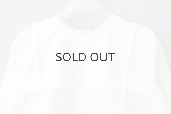 画像4: Khadi Silk Back Button Sailor Blouse (B.WH) (4)