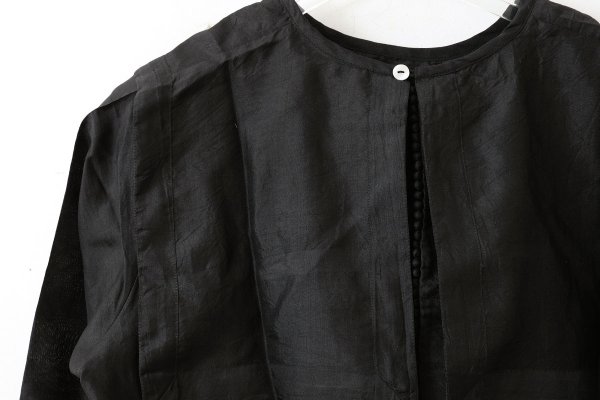 画像9: Khadi Silk Back Button Sailor Blouse (BK) (9)