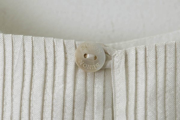 画像7: Khadi Silk Tie Embroidery Frill Collar (WH) (7)