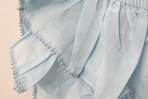 画像5: Khadi Cotton Silk Pin Tuck Ruffle Collar (PBL) (5)