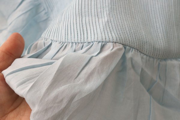 画像8: Khadi Cotton Silk Pin Tuck Ruffle Collar (PBL) (8)