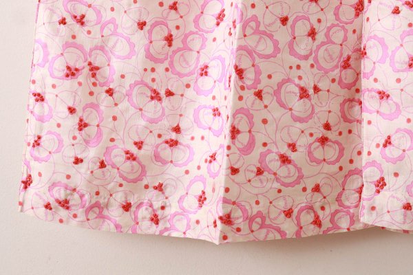 画像6: Khadi Silk Flower Print & Embroidery Tuck Pants (MCR) (6)