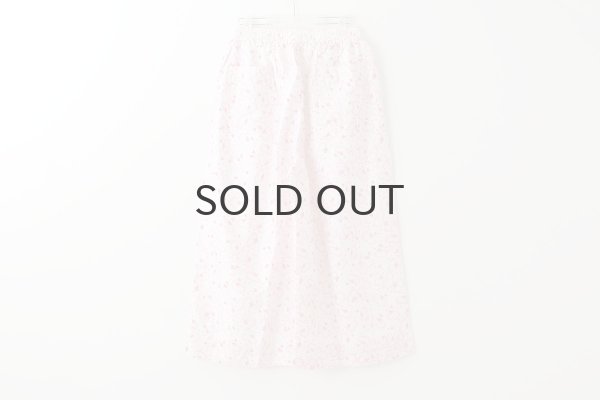 画像2: Khadi Silk Flower Print & Embroidery Tuck Pants (MCR) (2)