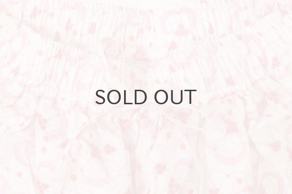 画像4: Khadi Silk Flower Print & Embroidery Tuck Pants (MCR) (4)