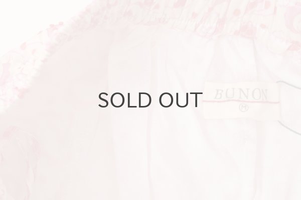 画像9: Khadi Silk Flower Print & Embroidery Tuck Pants (MCR) (9)