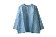画像1: Khadi Silk Polka dots Print Back Button Sailor Blouse (DBL) (1)
