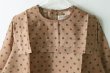 画像4: Khadi Silk Polka dots Print Back Button Sailor Blouse (C.BR) (4)