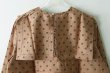 画像6: Khadi Silk Polka dots Print Back Button Sailor Blouse (C.BR) (6)