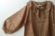 画像6: Khadi Silk Polka dots Print Frill Flare Blouse (C.BR) (6)