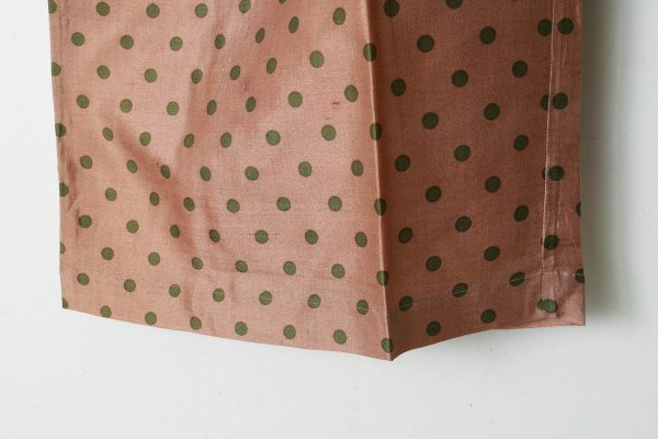 画像5: Khadi Silk Polka dots Print Tuck Pants (C.BR) (5)