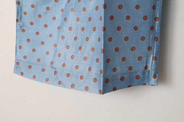 画像6: Khadi Silk Polka dots Print Tuck Pants (DBL) (6)