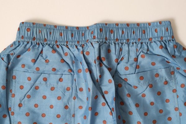 画像10: Khadi Silk Polka dots Print Tuck Pants (DBL) (10)