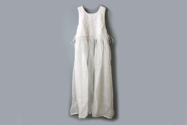 画像1: shop別注!! Khadi Silk Organdy & Embroidery Dress (OWH) (1)
