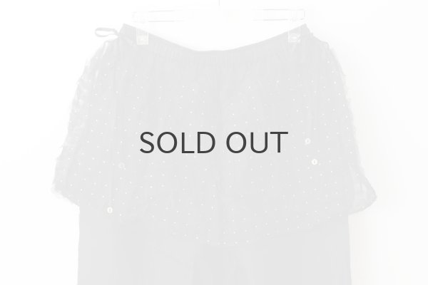 画像3: Khadi Silk Organdy & Embroidery Flap Pants (BK) (3)