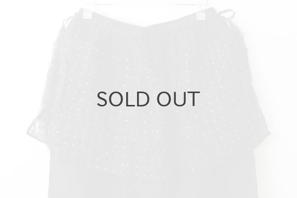 画像11: Khadi Silk Organdy & Embroidery Flap Pants (BK) (11)