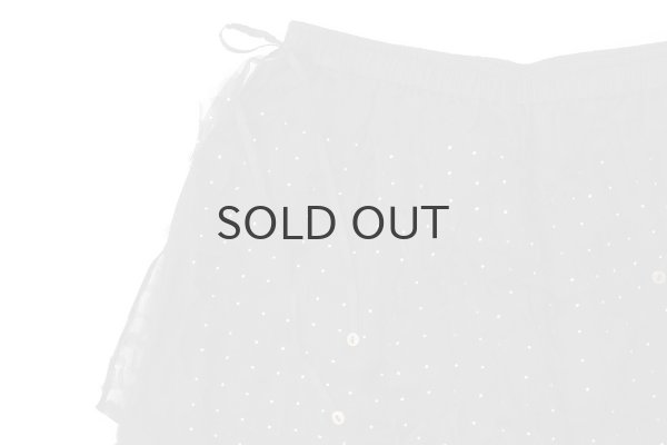 画像5: Khadi Silk Organdy & Embroidery Flap Pants (BK) (5)