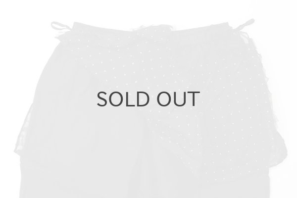 画像4: Khadi Silk Organdy & Embroidery Flap Pants (BK) (4)