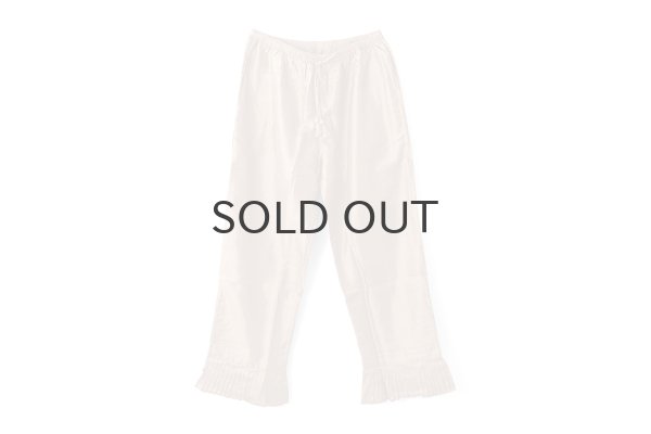 画像1: Khadi Silk Hem Tuck Pants (C.BR) (1)