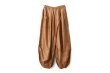 画像1: Khadi Silk Tuck Gather Balloon Pants (C.BR) (1)