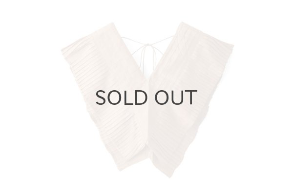 画像1: Khadi Silk Tuck Ruffle Collar (C.BR) (1)