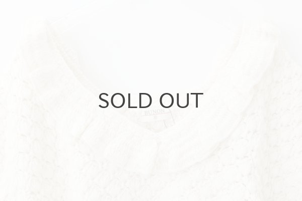 画像3: shop別注!! Hand Knit Hand Crochet Ruffle Gilet (IV) (3)