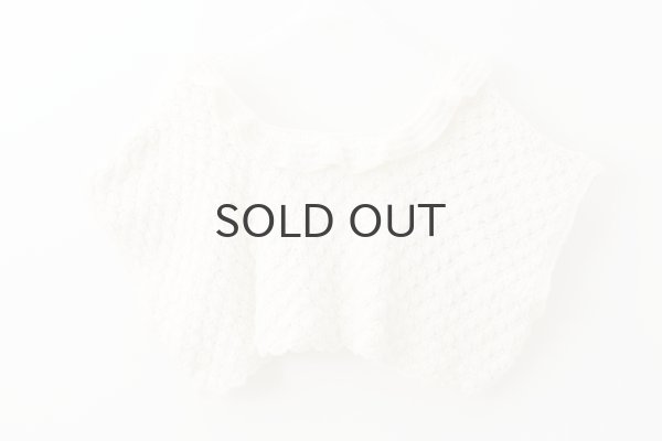 画像2: shop別注!! Hand Knit Hand Crochet Ruffle Gilet (IV) (2)