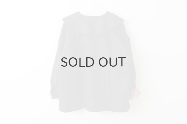 画像2: Khadi Thick Silk & Embroidery Round Collar Blouson (BK) (2)