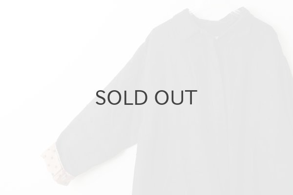 画像9: Khadi Thick Silk & Embroidery Qilting Coat (BK) (9)