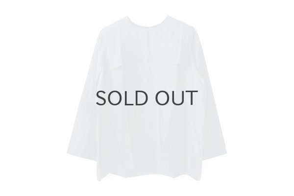 画像1: Khadi Silk Back Button Sailor Blouse (CH) (1)