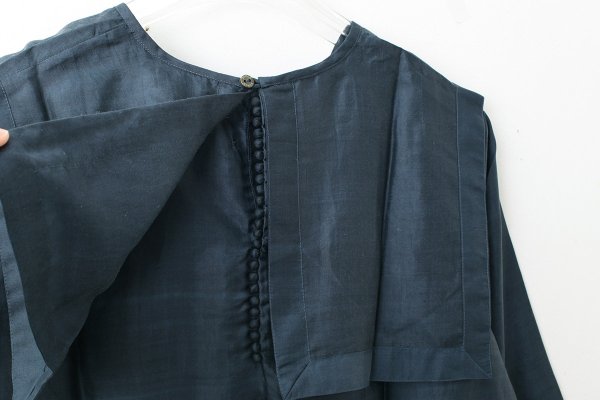 画像5: Khadi Silk Back Button Sailor Blouse (CH) (5)