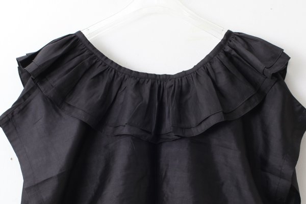 画像5: Khadi Silk Frill Gillet (BK) (5)