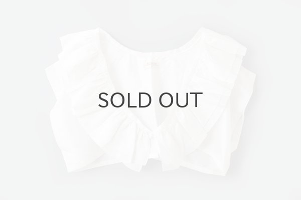 画像1: Khadi Silk Frill Gillet (WH) (1)