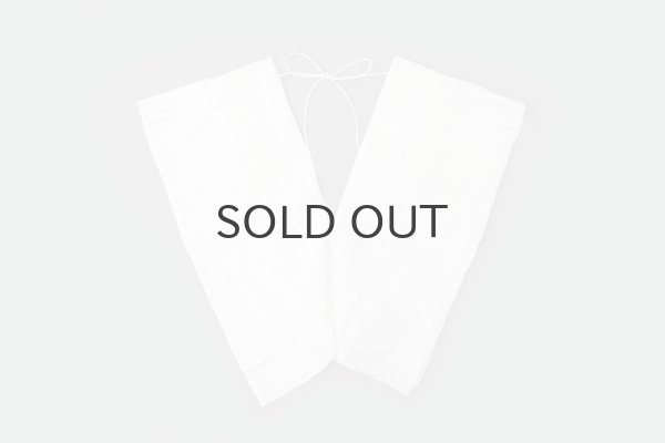 画像1: Khadi Silk Tuck Ruffle Collar (WH) (1)