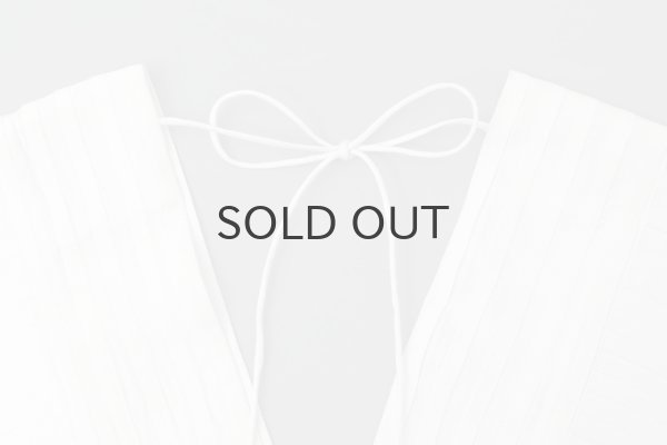 画像3: Khadi Silk Tuck Ruffle Collar (WH) (3)