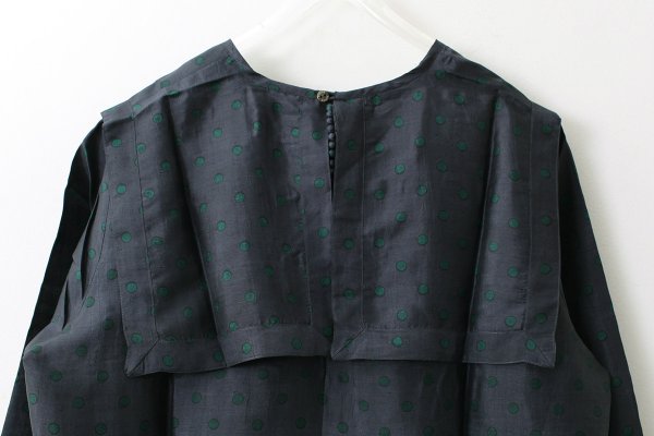 画像5: Khadi Silk Back Button Sailor Blouse (CH) (5)