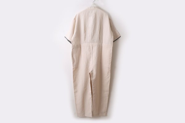 画像2: Khadi Linen Ribbon Overalls (EC) (2)