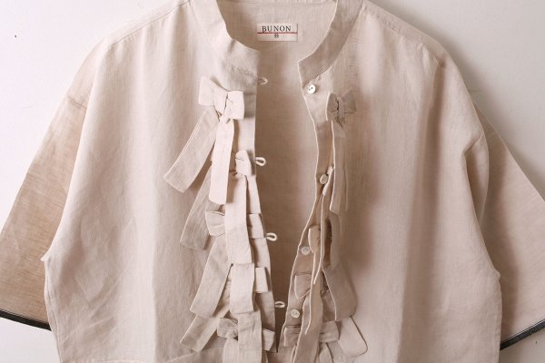 画像6: Khadi Linen Ribbon Overalls (EC) (6)