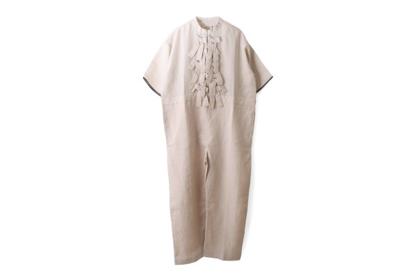 画像1: Khadi Linen Ribbon Overalls (EC) (1)