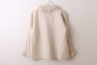 画像2: Khadi Linen Tuck Collar Blouse (EC) (2)