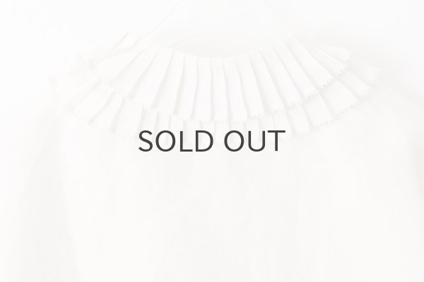 画像8: Khadi Linen Tuck Collar Blouse (EC) (8)