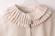 画像4: Khadi Linen Tuck Collar Blouse (EC) (4)